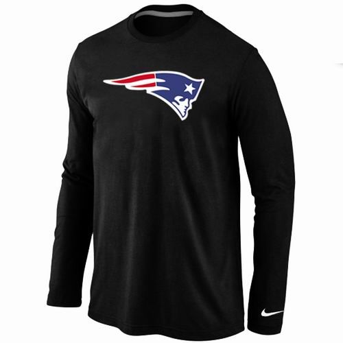 Nike New England Patriots Team Logo Long Sleeve NFL T-Shirt - Black